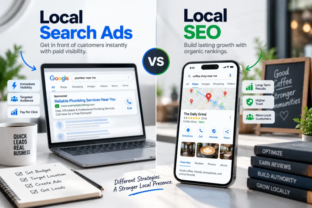 Local Search Ads vs Local SEO