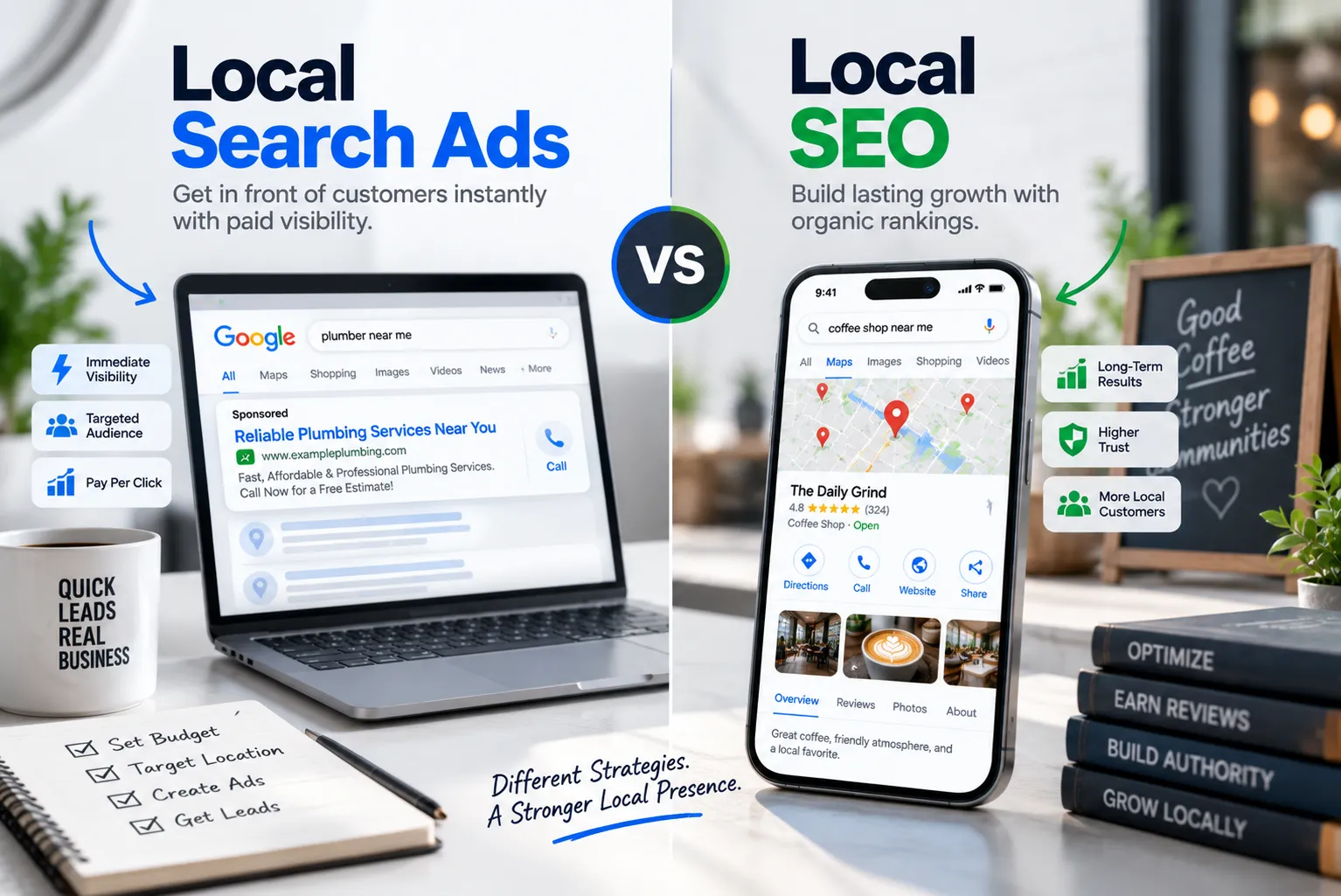 Local Search Ads vs Local SEO